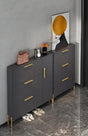 Ultra Slim Shoe Cabinet in Grey | LIVIA - onehappyhome