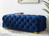 Velvet Tufted Ottoman Bench | ELISE - onehappyhome