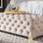 Velvet Tufted Ottoman Bench | ELISE - onehappyhome
