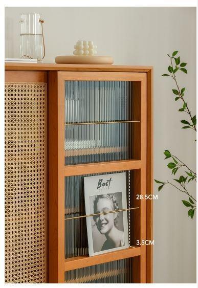 Vintage Rattan Side Cabinet | CANDICE - onehappyhome
