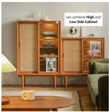 Vintage Rattan Side Cabinet | CANDICE - onehappyhome