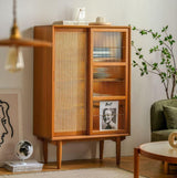 Vintage Rattan Side Cabinet | CANDICE - onehappyhome