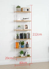 Wall Mount Industrial Solid Wood Display Shelf | MATEO - onehappyhome