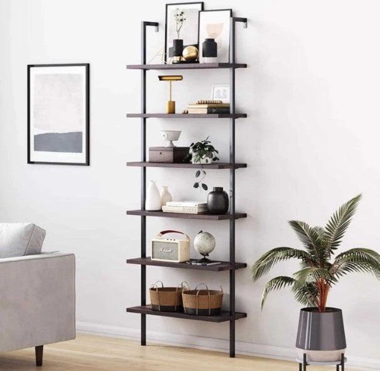 Wall Mount Industrial Solid Wood Display Shelf | MATEO - onehappyhome
