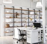 Wall Mount Industrial Solid Wood Display Shelf | MATEO - onehappyhome