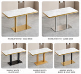 White Sintered Stainless Steel Edge x Gala Dining Table