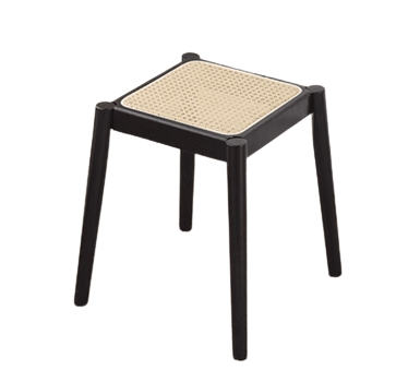 Black square stool