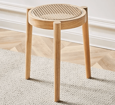 Log color round stool