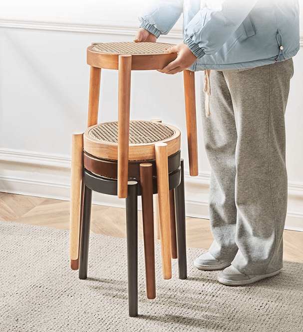 stackable wood stool